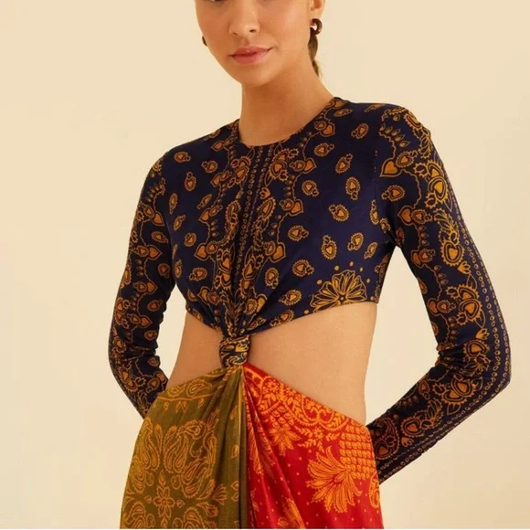 Farm Rio Bandana Dream Cut Out Maxi Dress - Picture 5 of 10